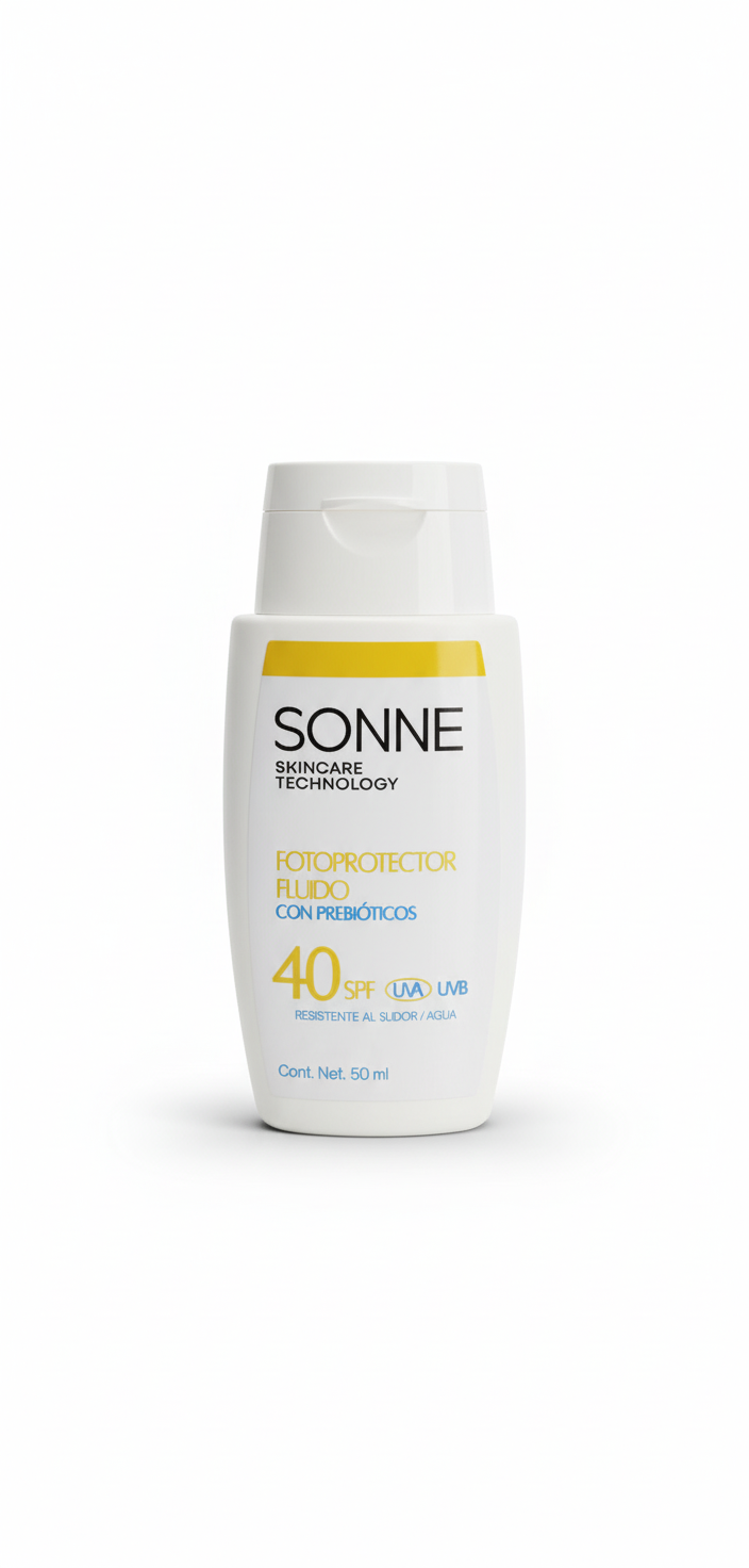 Protector Solar Fluido con prebioticos apto para toda la familia