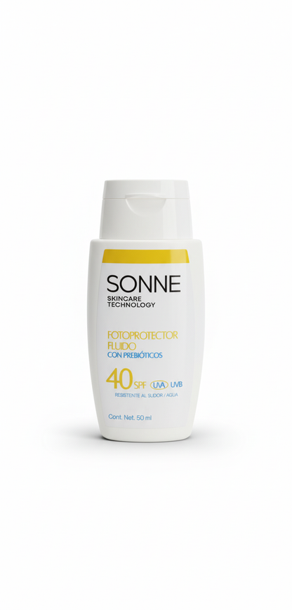 Protector Solar Fluido con prebioticos apto para toda la familia