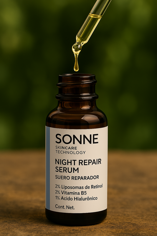 Night Repair Serum, Suero reparador, Retinol, Suero Vitamina B5, Acido Hialurónico